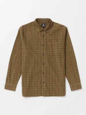 Volcom Zander L/S Shirt-Dark Khaki