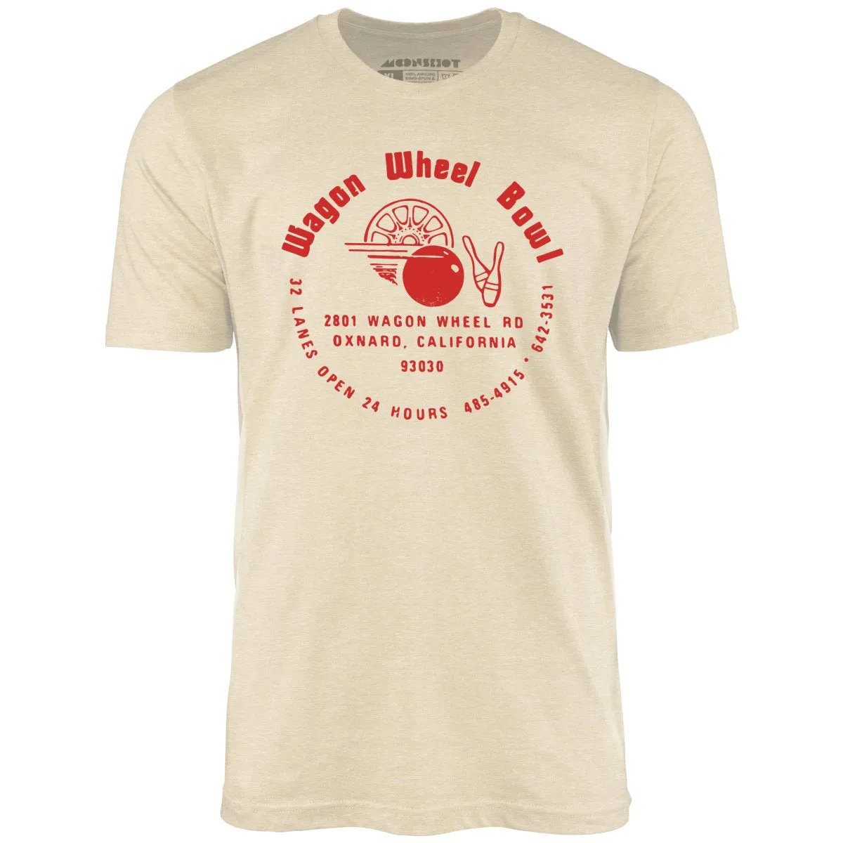 Wagon Wheel Bowl - Oxnard, CA - Vintage Bowling Alley - Unisex T-Shirt