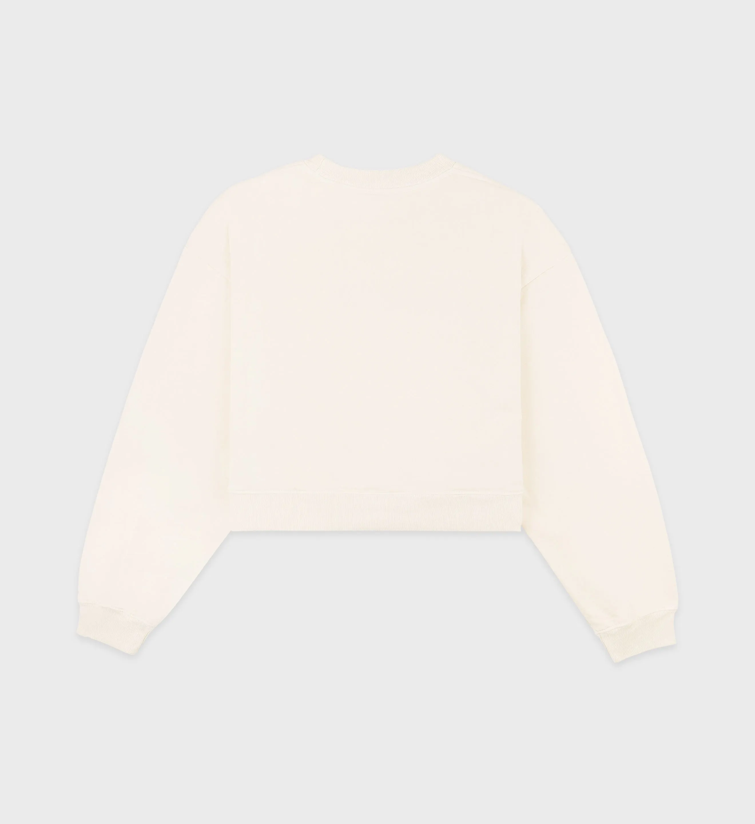 Wellness Ivy Cropped Crewneck - Cream/Navy