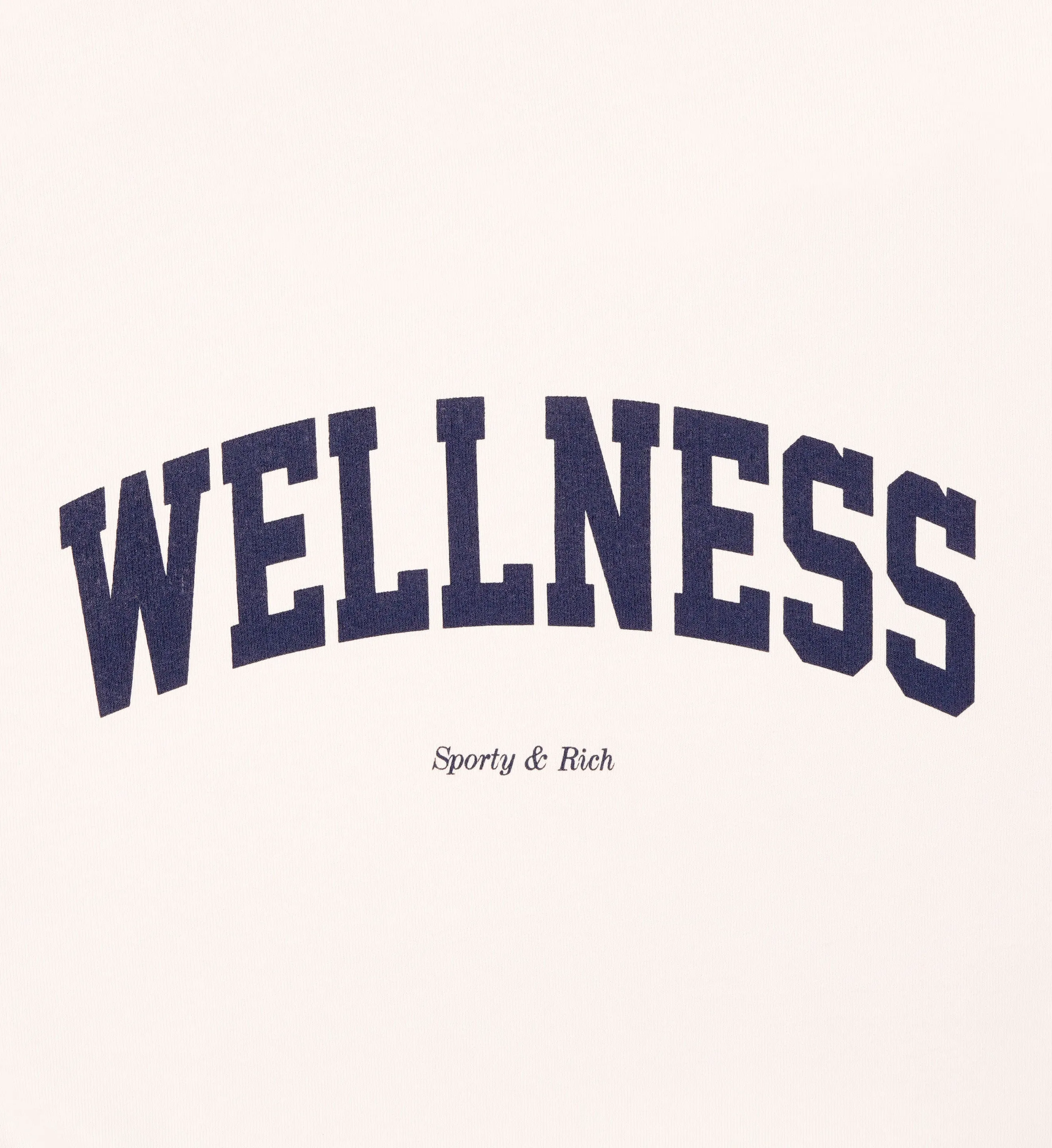 Wellness Ivy Cropped Crewneck - Cream/Navy