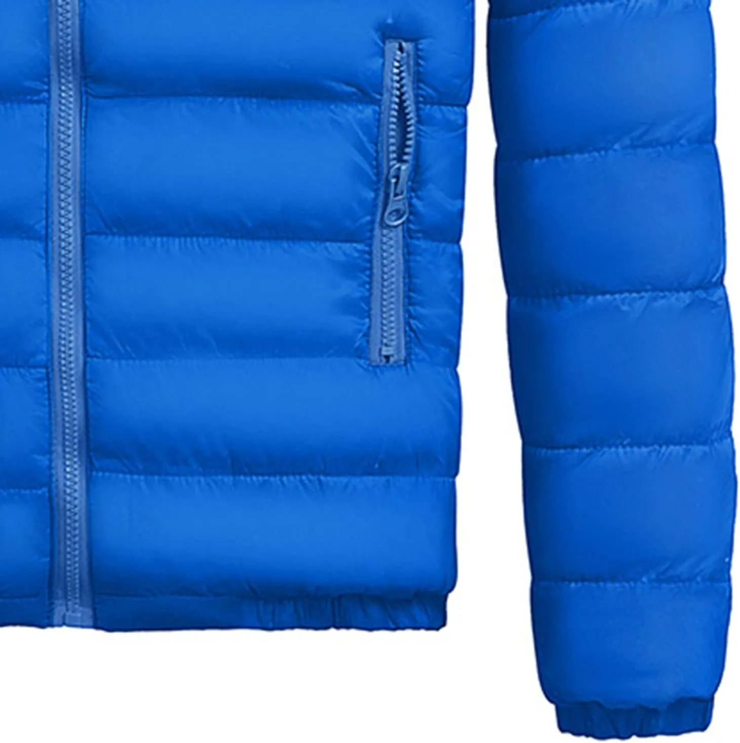 WENKOMG1 Mens Rib Puffer Jacket,Winter Fall Half Diamond Quilted Long Sleeve Lightweight Varsity Coat Casual Outerwear