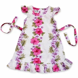white mist hawaiian girl flutter dress