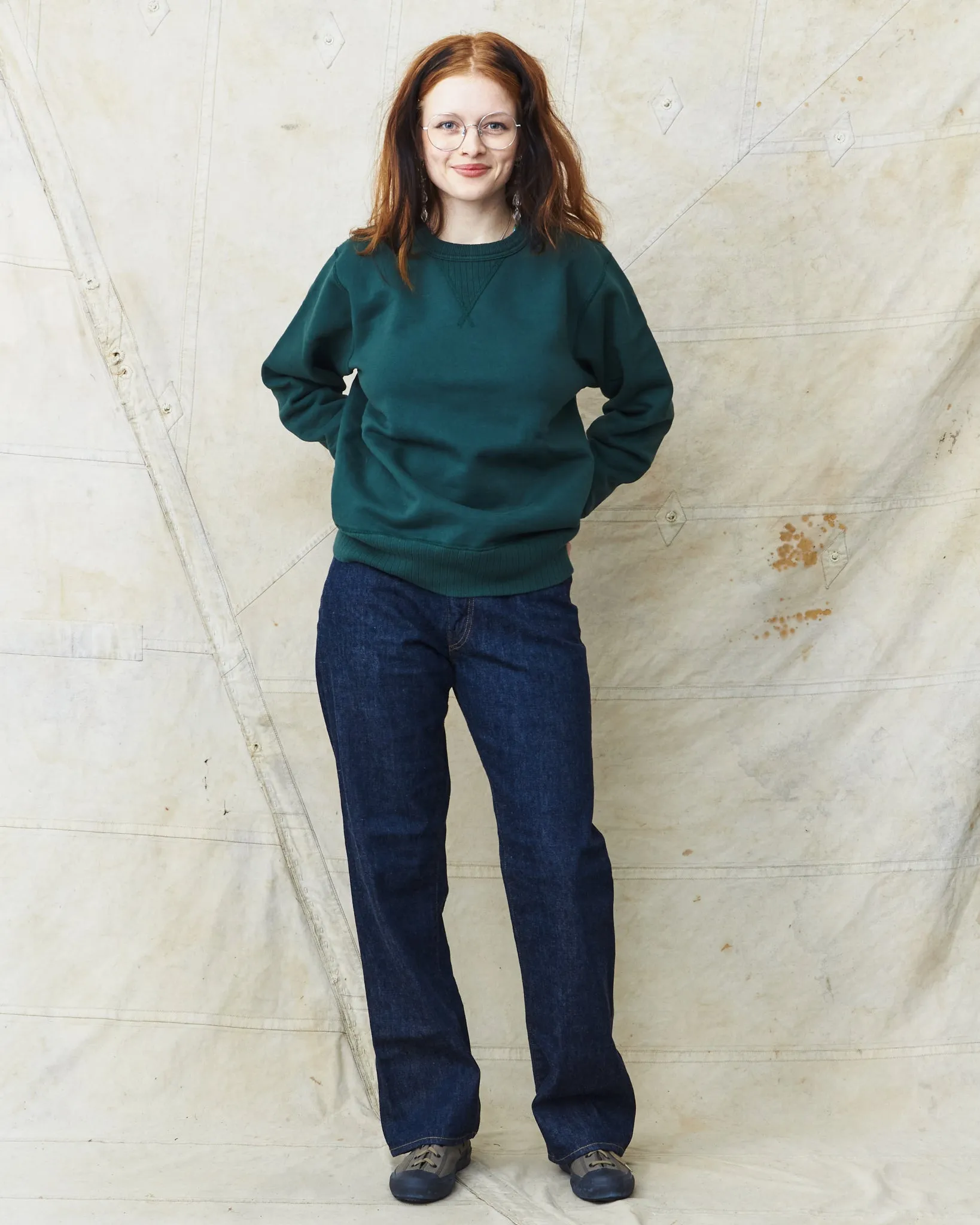 Whitesville Heavyweight Loop-Wheeled Sweatshirt Green WV67728