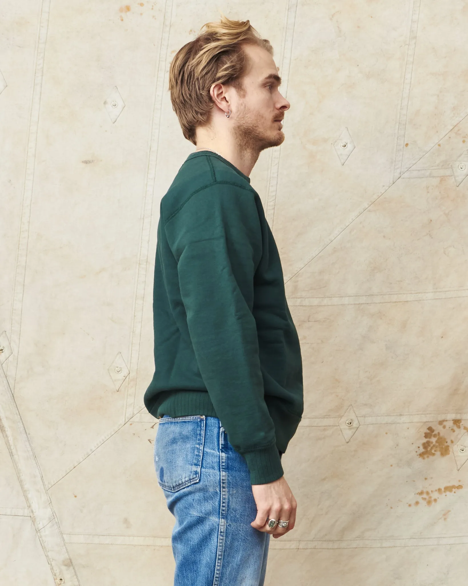 Whitesville Heavyweight Loop-Wheeled Sweatshirt Green WV67728