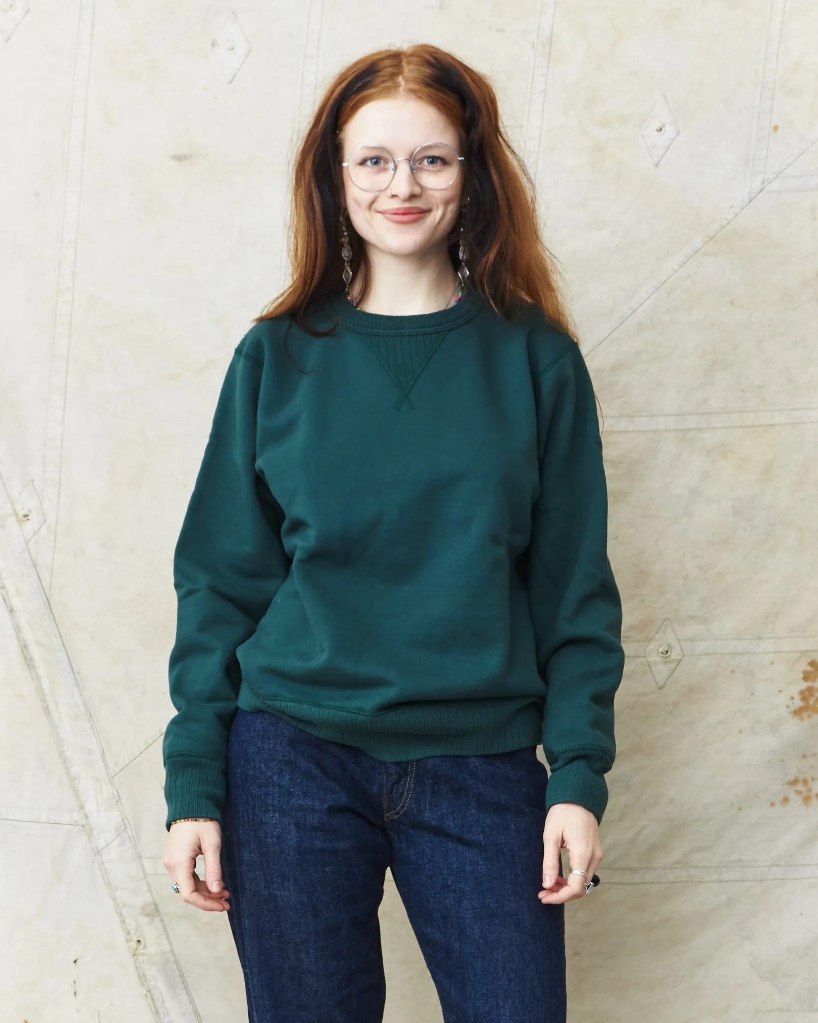 Whitesville Heavyweight Loop-Wheeled Sweatshirt Green WV67728