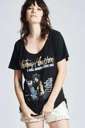 Whitney Houston Vintage Scoop Neck Band Tee *Online Only*