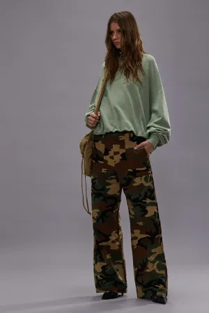 WIDE LEG UTILITY PANT - CAMO