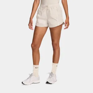 Windrunner Mid-Rise 2" Woven Womens Shorts (Beige/White)