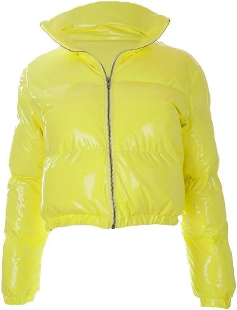 Winter Coats for Women Fashion Cropped Solid Puffer Jacket Thicken Warm Long Sleeve Padded Coat 2024 Quilted Outwear