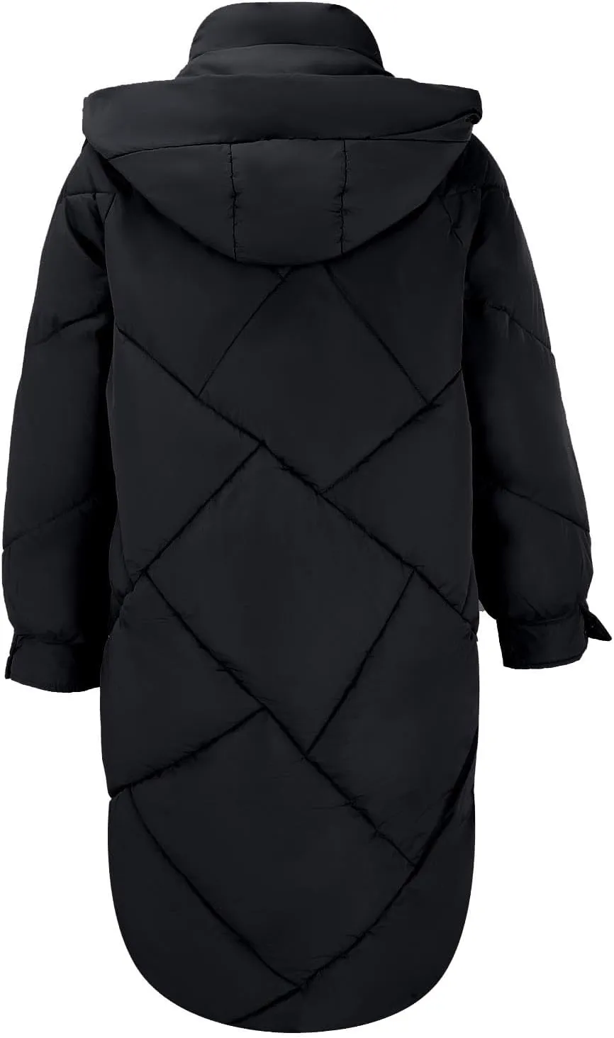 Winter Coats For Women Fashion Zip Up Puffer Jackets Oversized Long Sleeve Packable Down Parka With Pocket