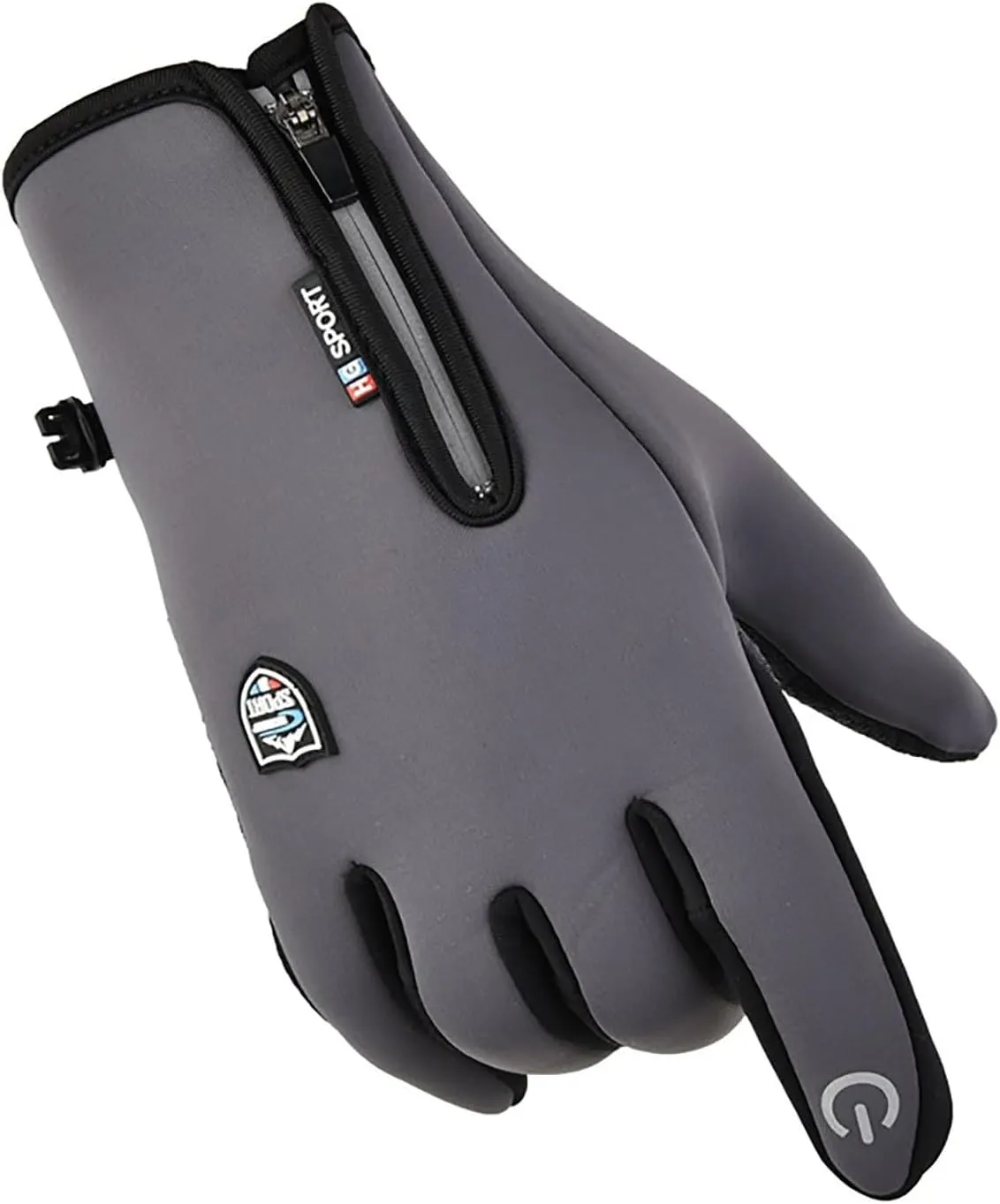 Winter Gloves for Men Women Waterproof Windproof Reflective Zip Thick Warm for Cold Weather Gloves for Driving Cycling