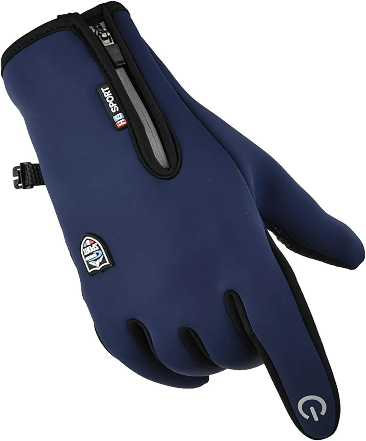 Winter Gloves for Men Women Waterproof Windproof Reflective Zip Thick Warm for Cold Weather Gloves for Driving Cycling