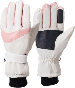 Winter Gloves,Full Fingers Touch Screen Thermal Fleece Lining Warm Gloves for Cold Weather Driving Hiking Kids