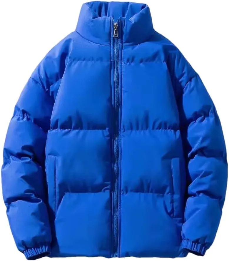 Winter Warm Men Women Parkas Down Jacket Cotton Jacket Puffer Coat Solid Color Down Jackets For Men Women