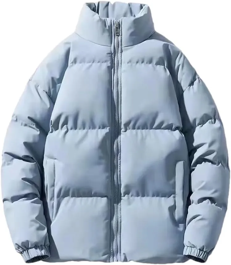 Winter Warm Men Women Parkas Down Jacket Cotton Jacket Puffer Coat Solid Color Down Jackets For Men Women