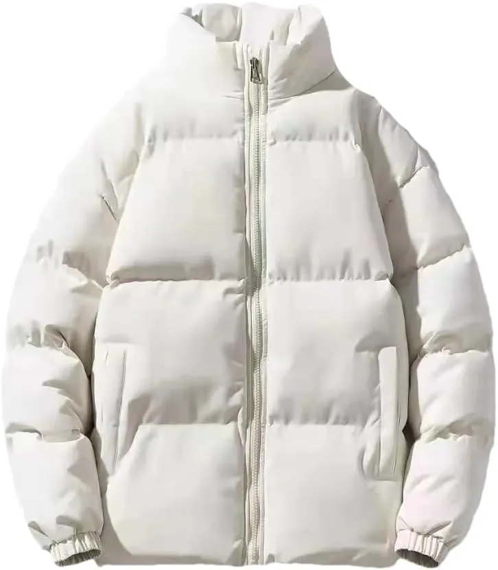 Winter Warm Men Women Parkas Down Jacket Cotton Jacket Puffer Coat Solid Color Down Jackets For Men Women