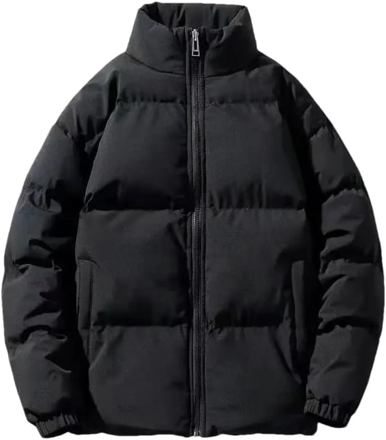 Winter Warm Men Women Parkas Down Jacket Cotton Jacket Puffer Coat Solid Color Down Jackets For Men Women