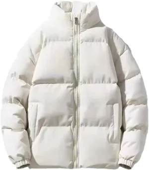 Winter Warm Men Women Parkas Down Jacket Cotton Jacket Puffer Coat Solid Color Down Jackets For Men Women