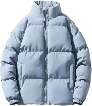 Winter Warm Men Women Parkas Down Jacket Cotton Jacket Puffer Coat Solid Color Down Jackets For Men Women