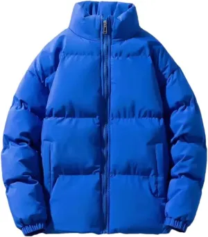 Winter Warm Men Women Parkas Down Jacket Cotton Jacket Puffer Coat Solid Color Down Jackets For Men Women