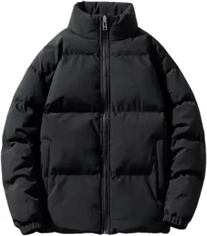 Winter Warm Men Women Parkas Down Jacket Cotton Jacket Puffer Coat Solid Color Down Jackets For Men Women