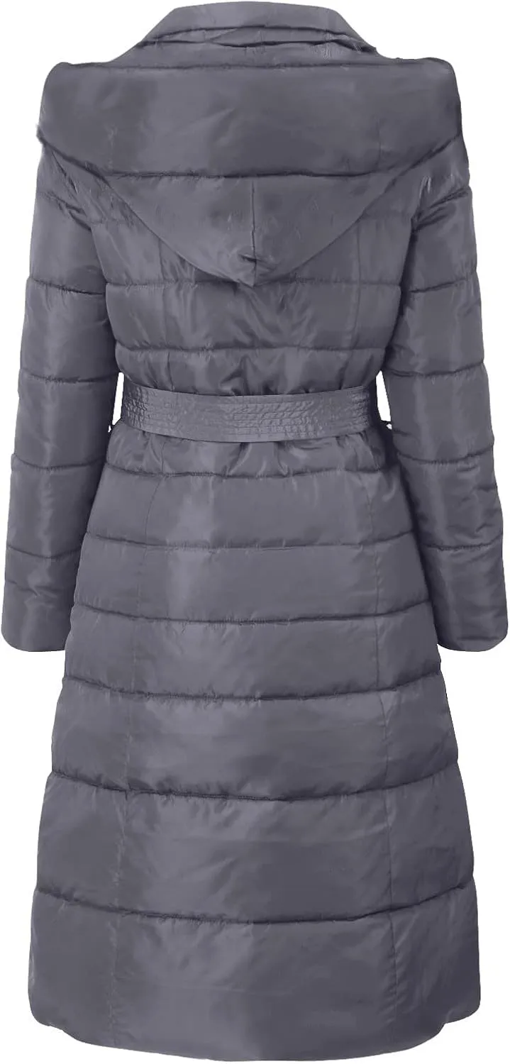 Woman Winter Coat Warm Full Zip Puffer Jacket Oversized Long Sleeve Packable Down Pullover Outwear With Pocket