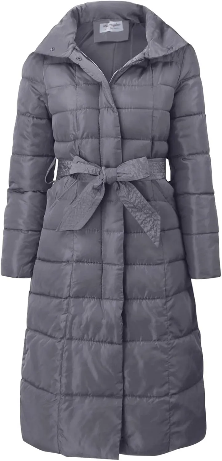 Woman Winter Coat Warm Full Zip Puffer Jacket Oversized Long Sleeve Packable Down Pullover Outwear With Pocket