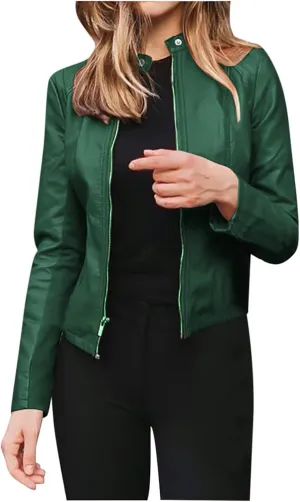 Womens 2024 Temperament Full Zip Solid Overcoat Long Sleeve Casual Outwear Comfy Slim Soft Coat Work Commuting Clothes