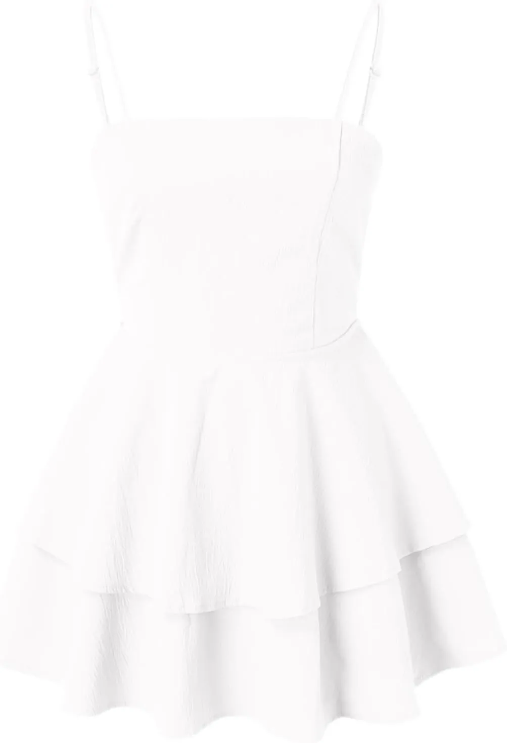 Women's Backless Bow Tie Short Dress Summer Spaghetti Strap Mini Dress Sexy Cut Out Tiered A-Line Boho Sundress