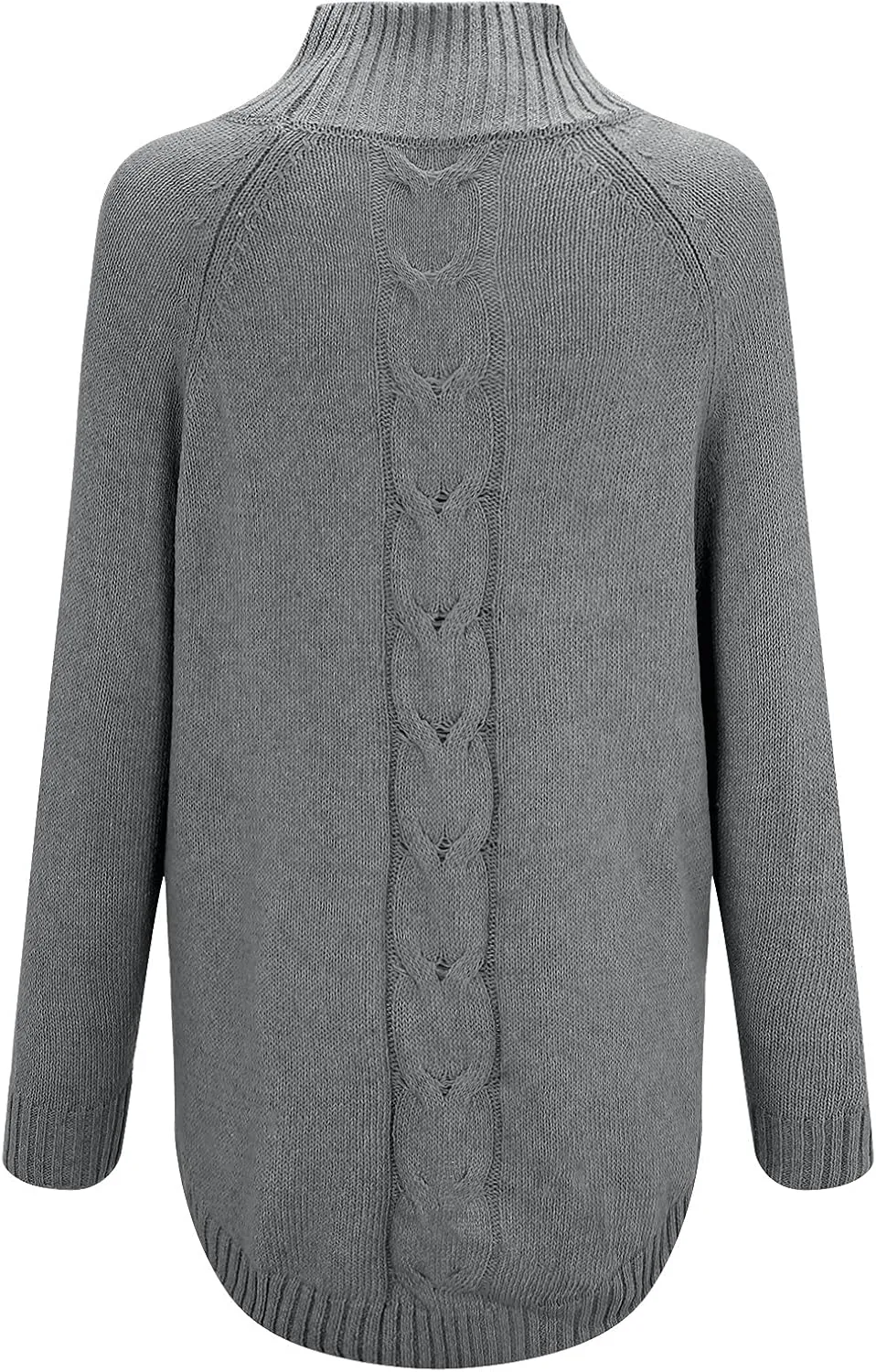Women's Casual Outerwear Pullover Sweater Turtleneck Long Sleeve Loose Chunky Knit Oversized Sweater