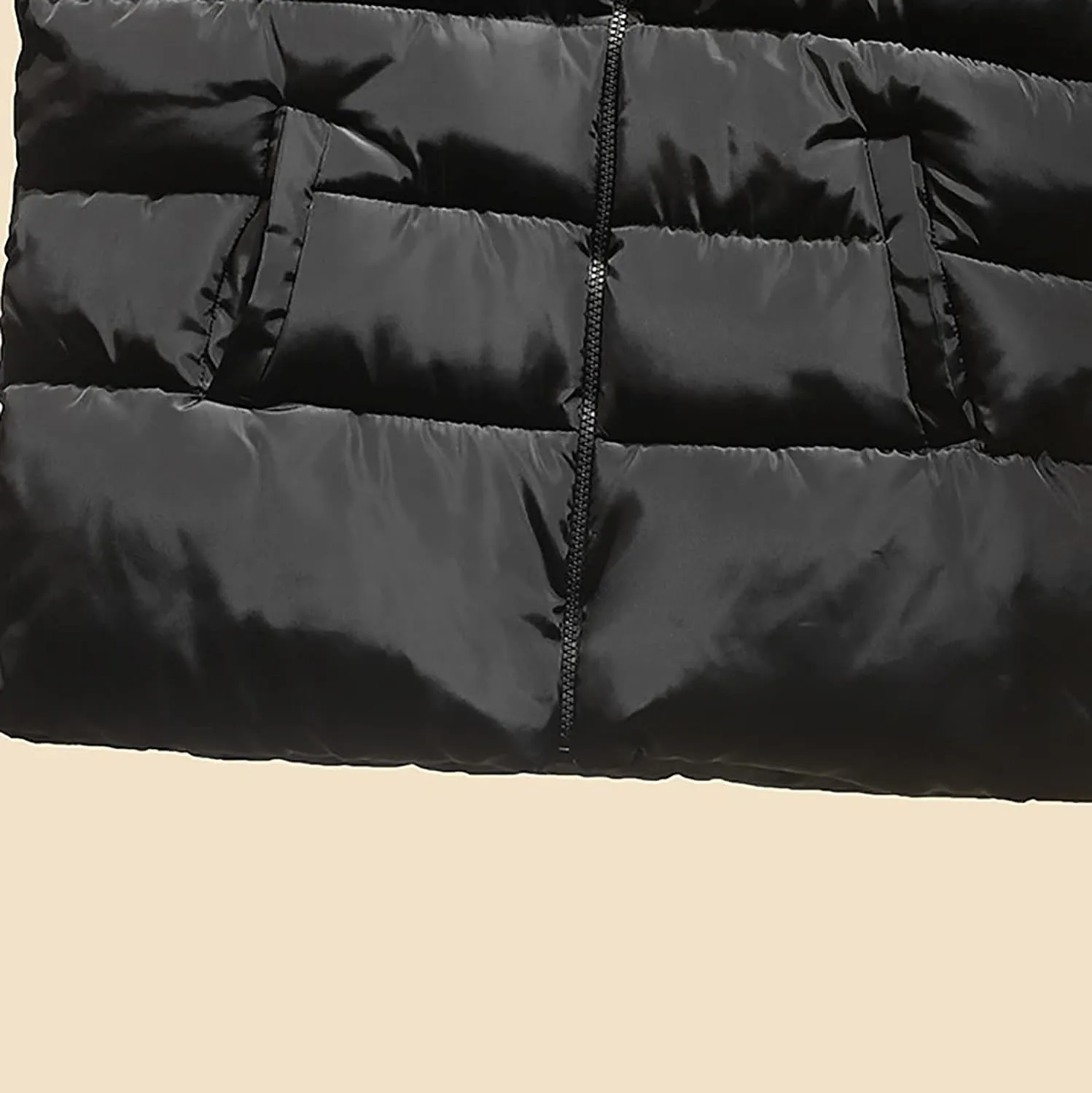 Women's Casual Outerwear Vest Warm Lightweight Puffer Jacket with Pockets Stand Collar Sleeveless Down Outwear Vests