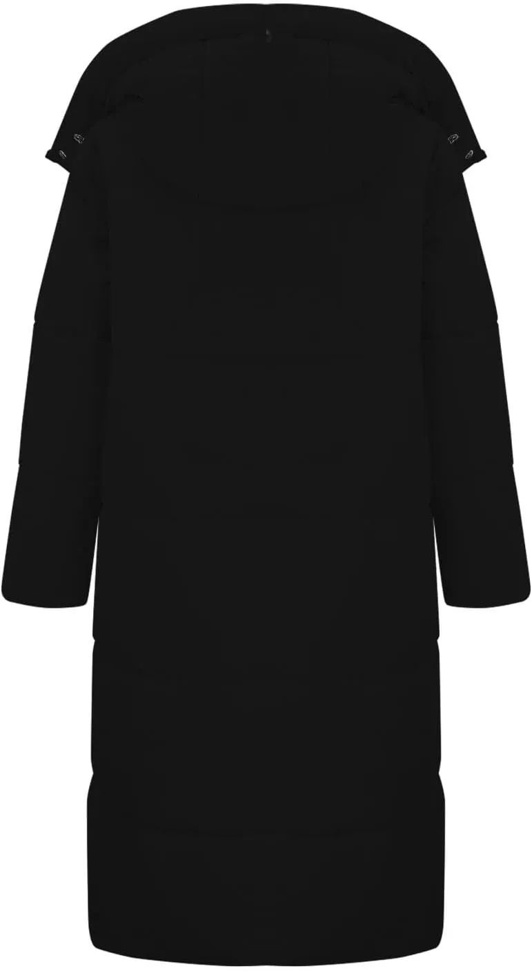 Womens Coats Winter Quilted Zip Up Puffer Jacket Oversized Long Sleeve Packable Down Outwear With Pocket