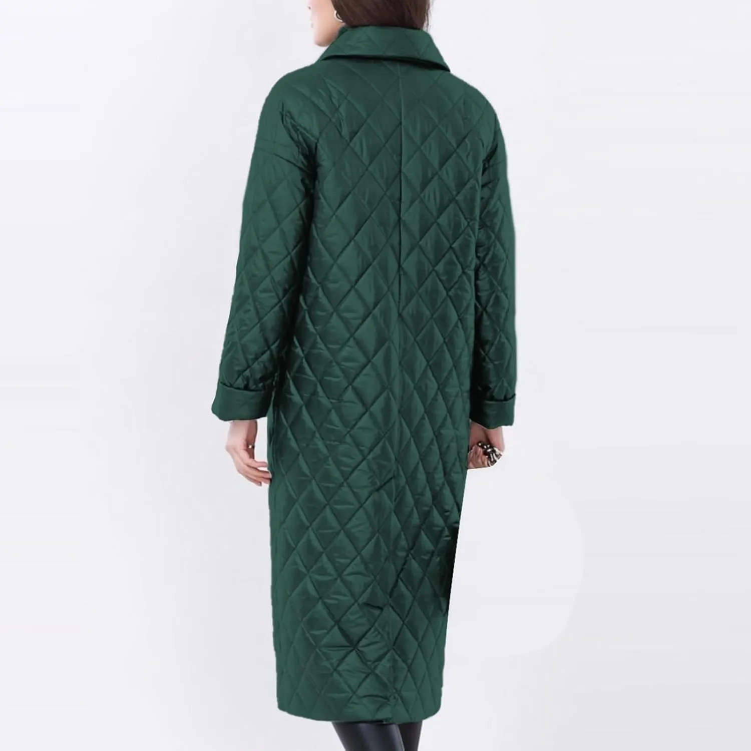 Womens Down Jackets Long Quilted Lightweight Puffer Coat Windproof Warm 2024 Winter Jacket Trendy Casual Outerwear Belt