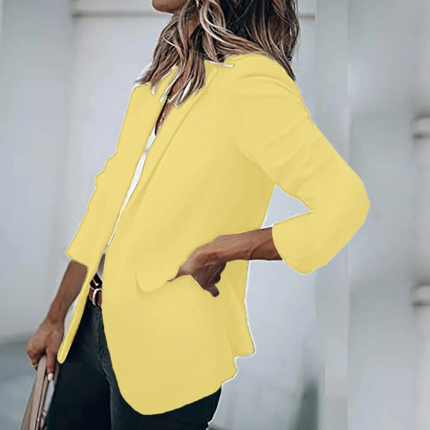 Womens Fall Casual Blazers 2024 Long Sleeve Lapel Suit Small Jacket Blazer Business Casual Outfits for Work Blazers