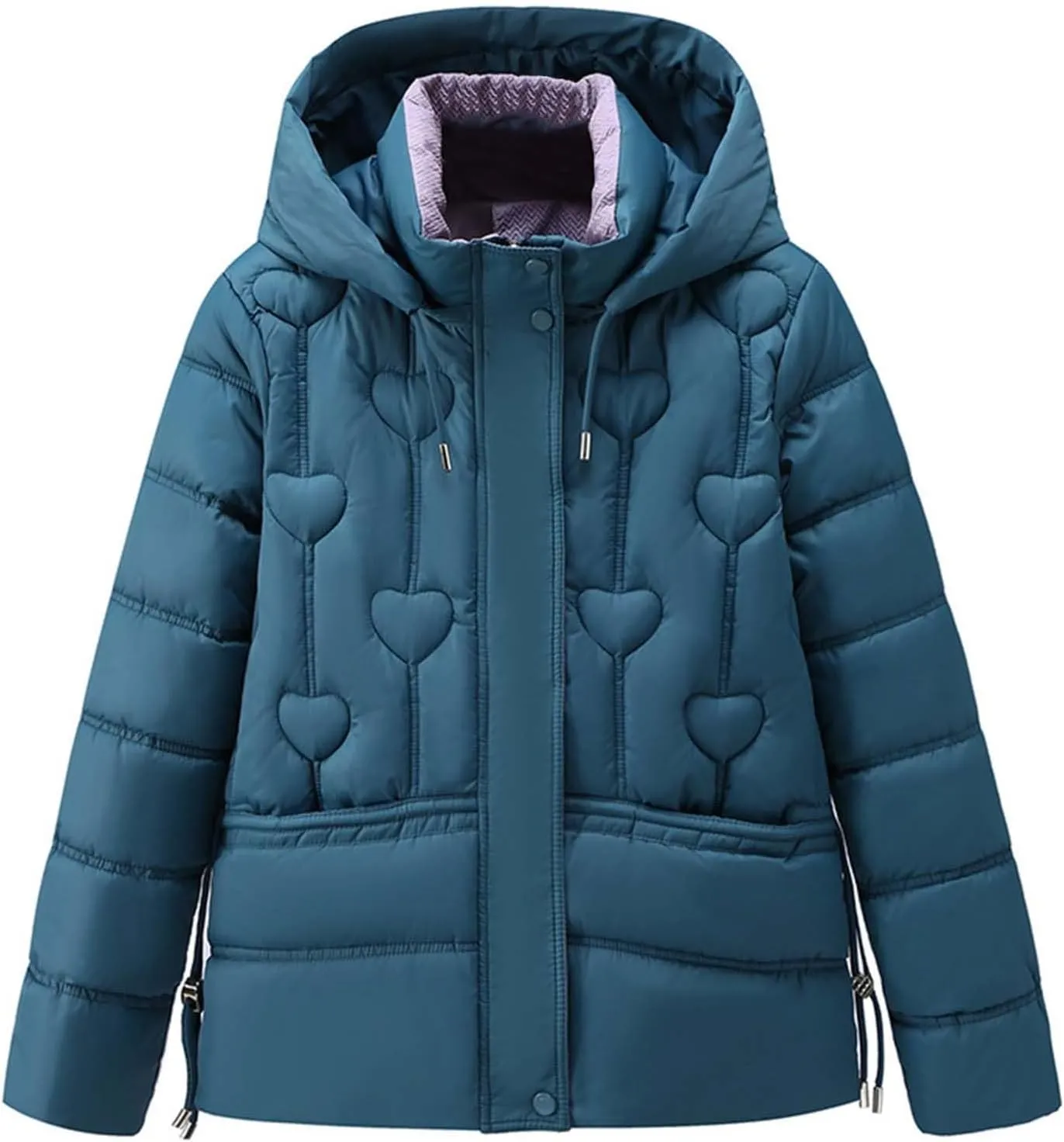 Women's Hooded Winter Coats Windproof Warm Zipper Puffer Parka Jacket Long Quilted Jacket Thicken Down Jacket Outwear