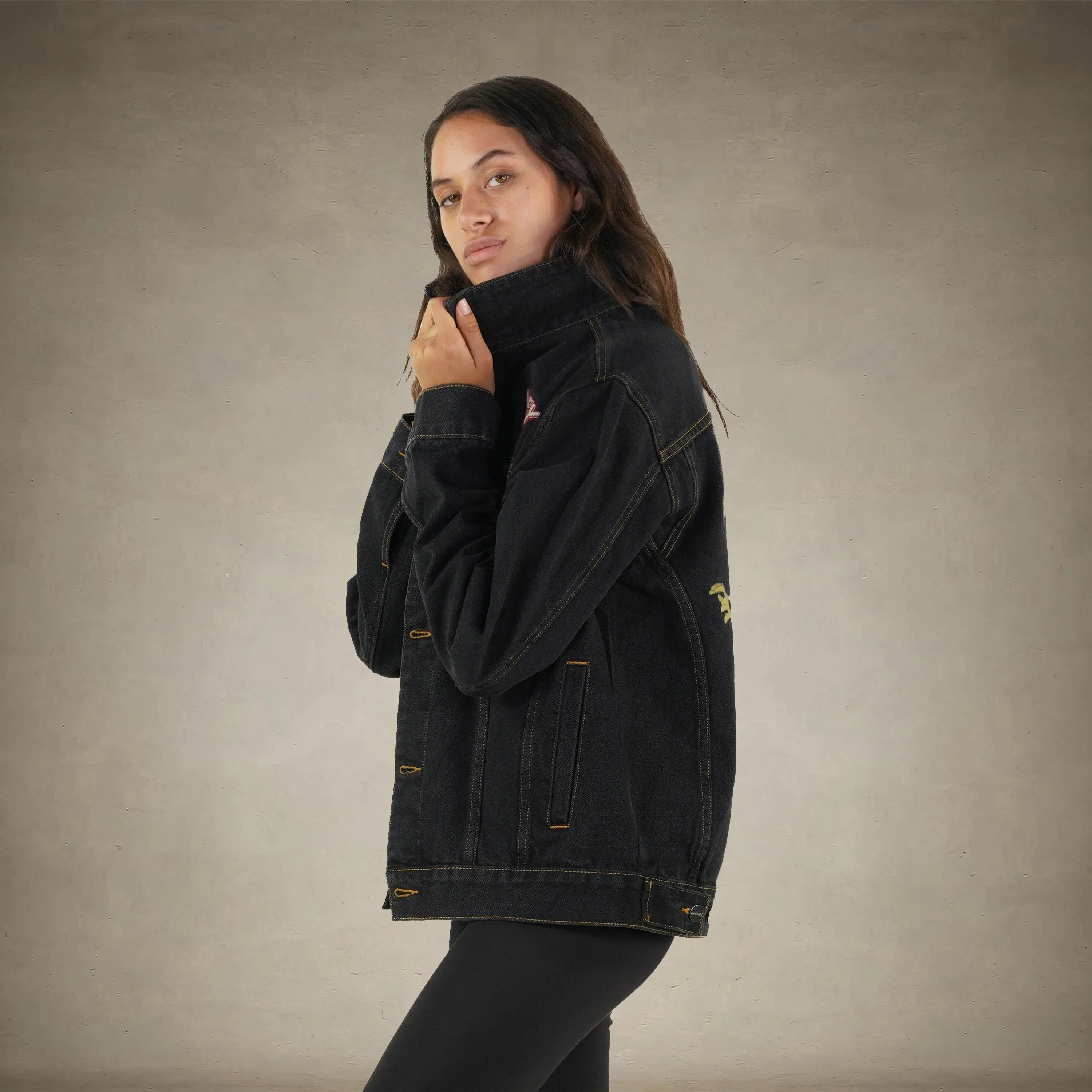 Women's Looney Tunes Denim Trucker Oversized Jacket - FINAL SALE