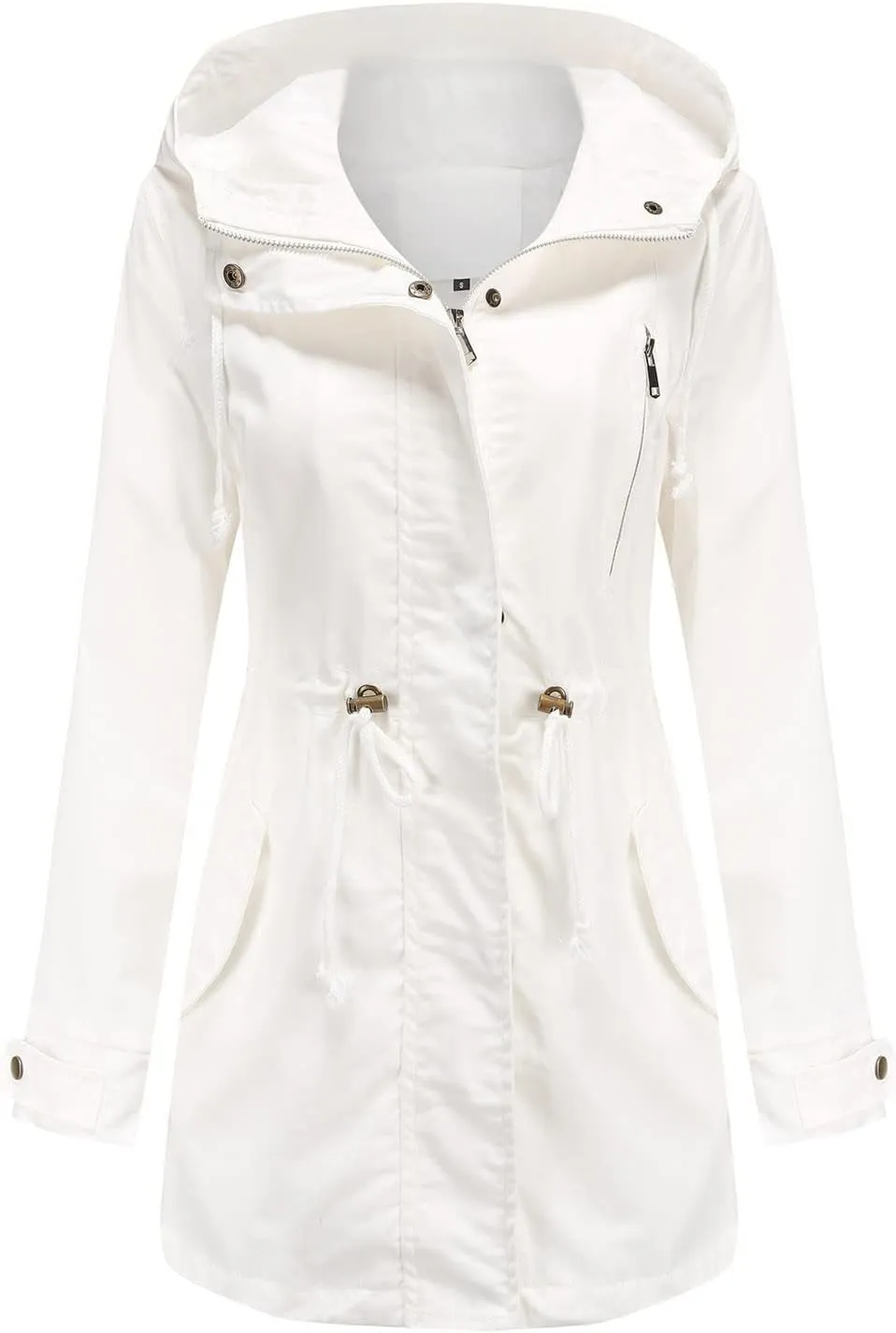 Women's Oversized Notched Collar Wool Blend Single Breast Midi Long Trench Coat