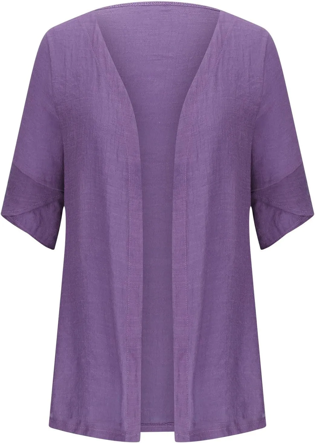 Women's Petal Sleeve Kimono Cardigan Loose Beach Wear Cover up Summer Casual Lightweight Blouse Solid Half Sleeves Tops
