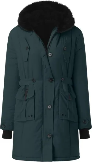 Womens Puffer Parka Jacket Coat Lapel Collar Long Sleeve Jacket Vintage Thicken Coat Jacket Womens Lightweight Down
