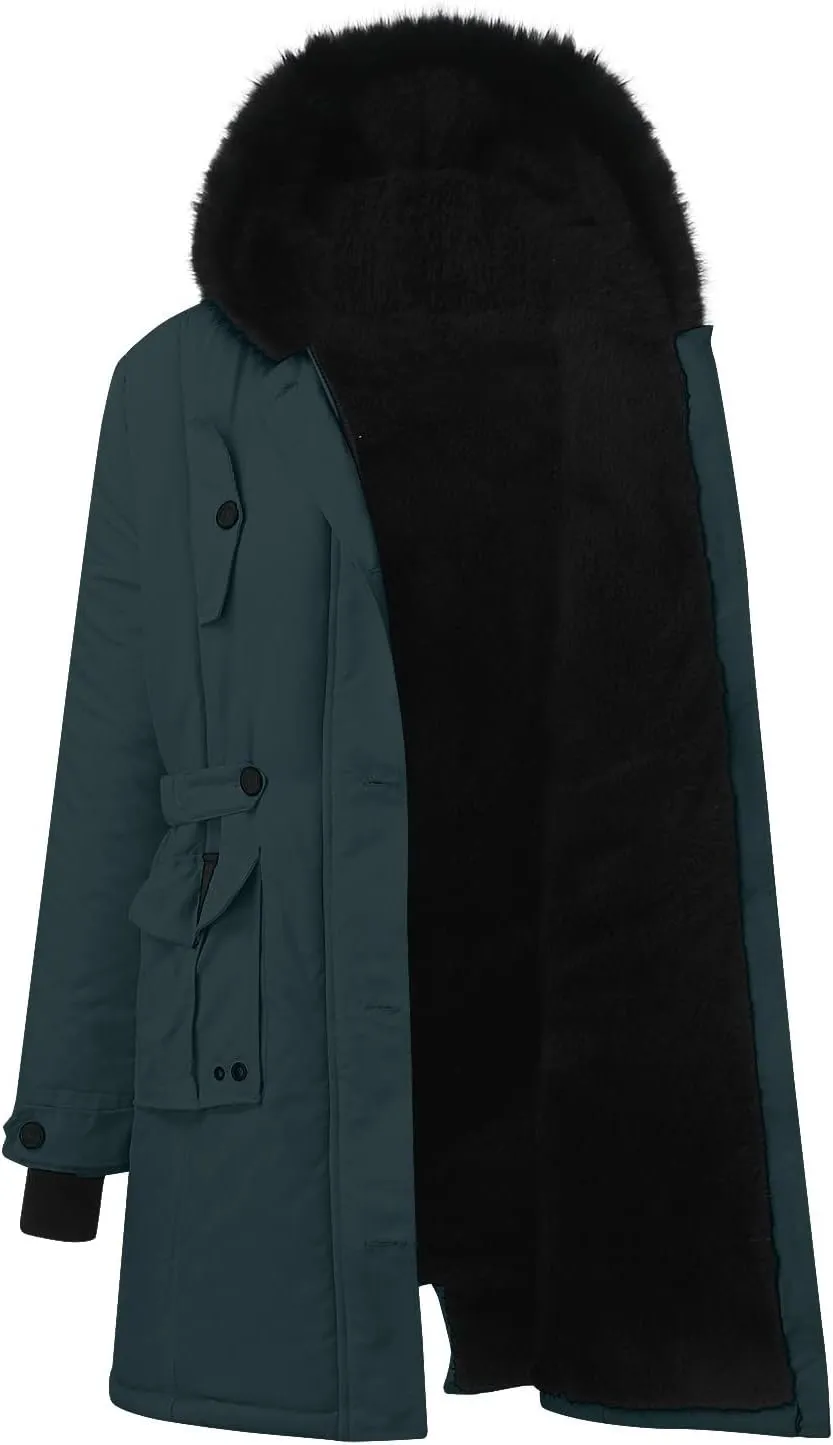 Womens Puffer Parka Jacket Coat Lapel Collar Long Sleeve Jacket Vintage Thicken Coat Jacket Womens Lightweight Down