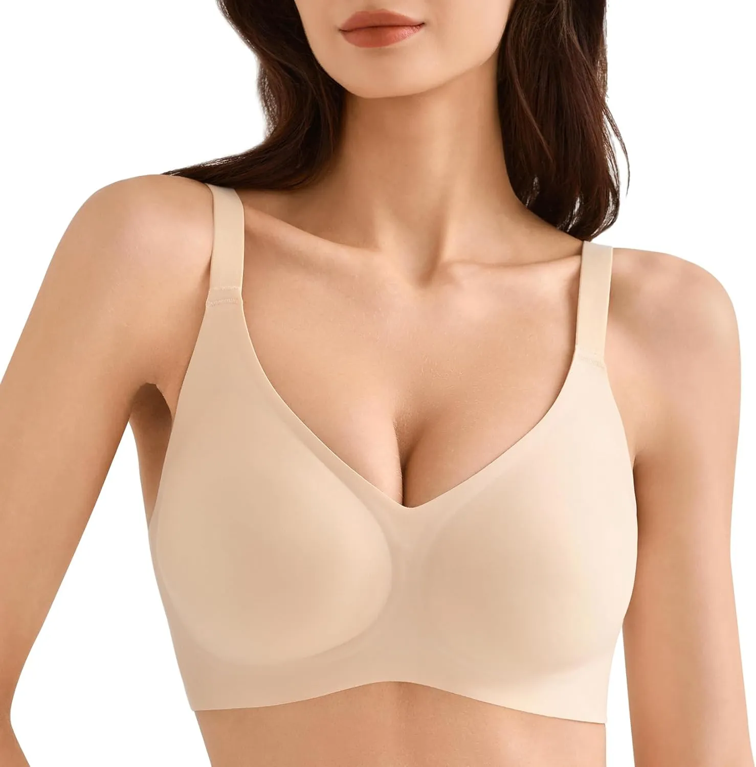Women's Seamless Wireless Bras, Comfortable Bralette Sports Bra No Underwire T-Shirt Bra