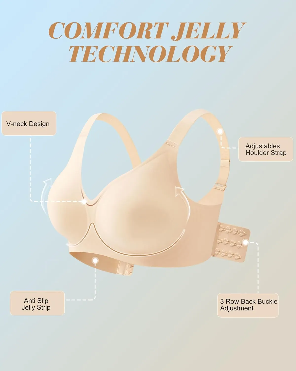 Women's Seamless Wireless Bras, Comfortable Bralette Sports Bra No Underwire T-Shirt Bra