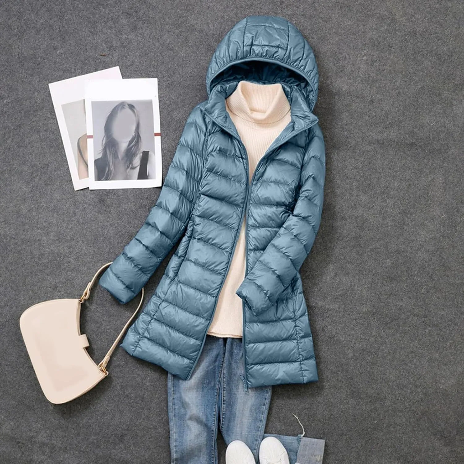Womens Thickened Down Jacket Long Winter Coat with Fur Hood Puffer Coat Cotton Padded Jackets Warm Down Parkas 2023
