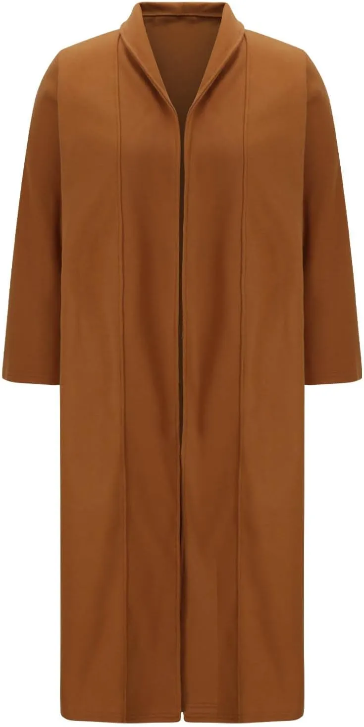 Women's Wool Pea Coat Elegant Open Front Cardigan Sweaters 2024 Fall Winter Trendy Plus Size Long Overcoat w/Pockets