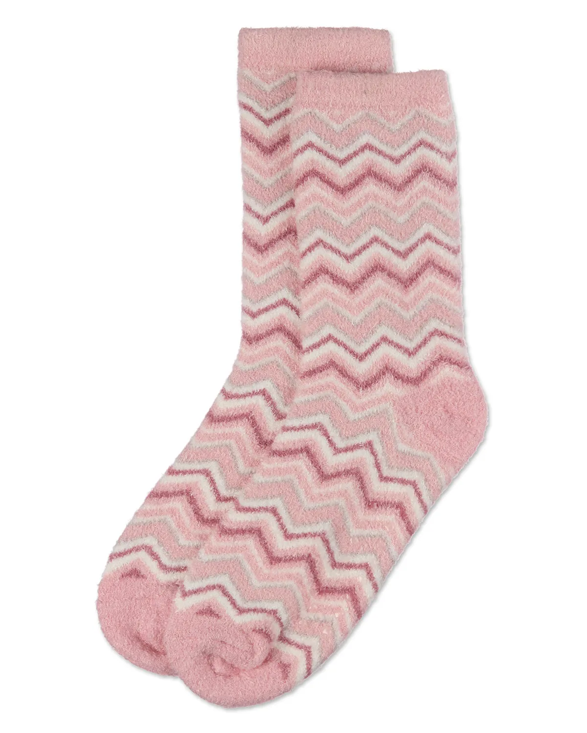 Women's Zig Zag Stripes Aloe Infused Crew Socks