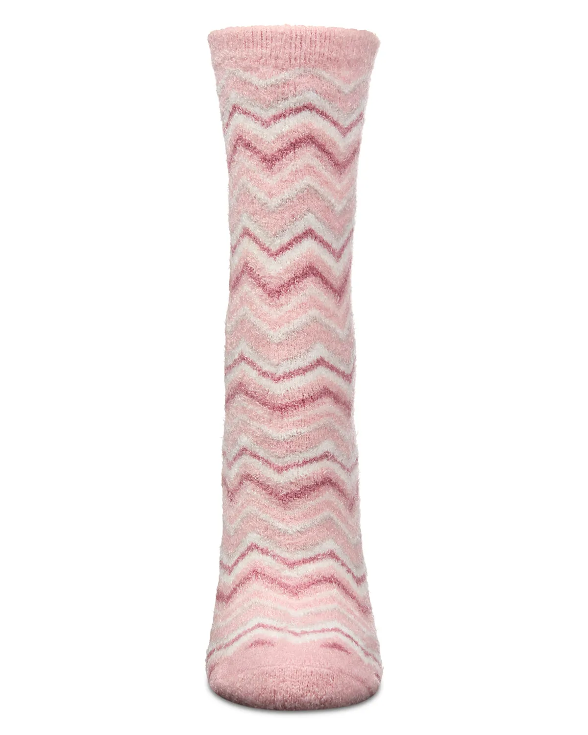 Women's Zig Zag Stripes Aloe Infused Crew Socks