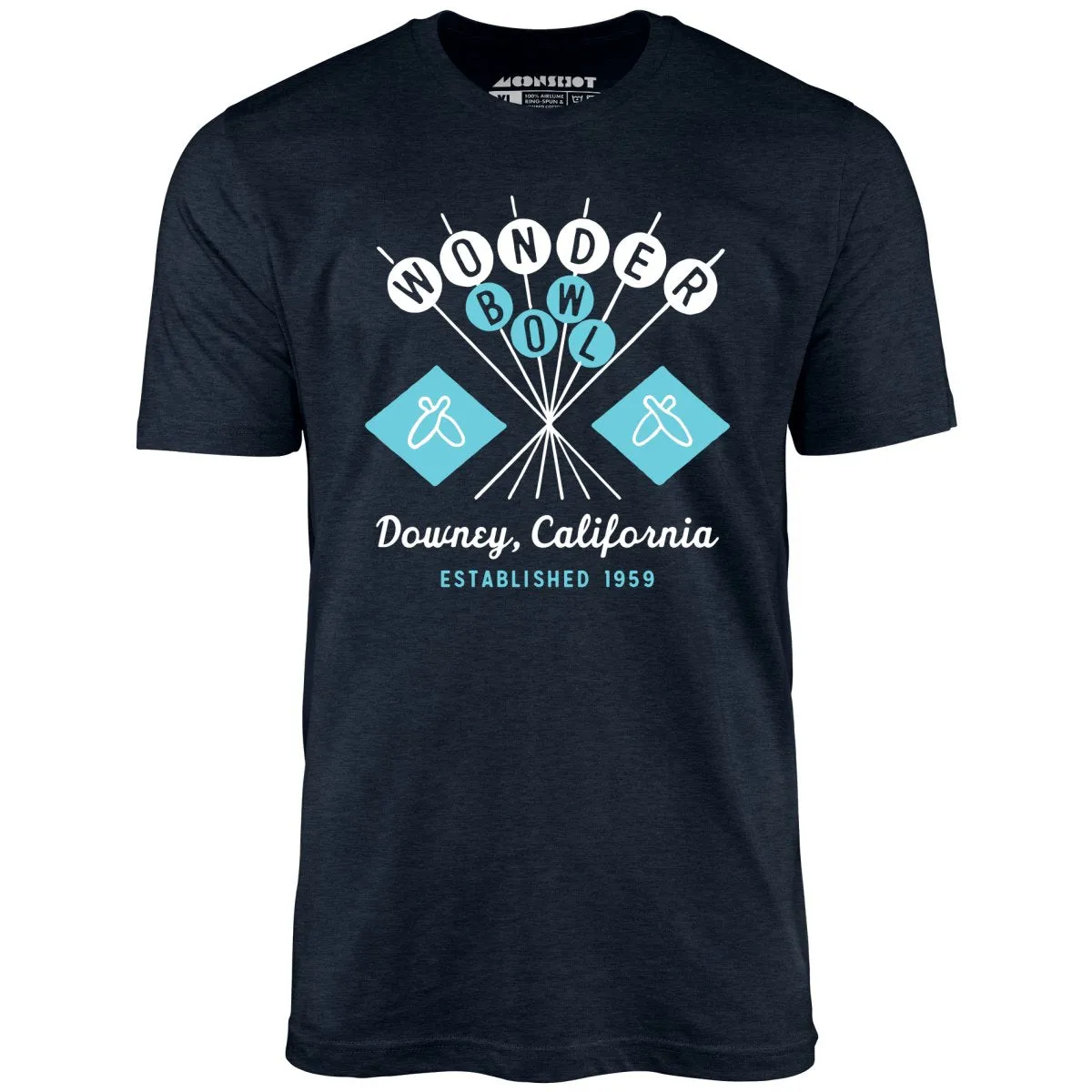 Wonder Bowl - Downey, CA - Vintage Bowling Alley - Unisex T-Shirt