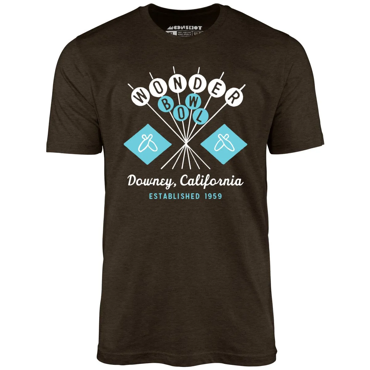 Wonder Bowl - Downey, CA - Vintage Bowling Alley - Unisex T-Shirt