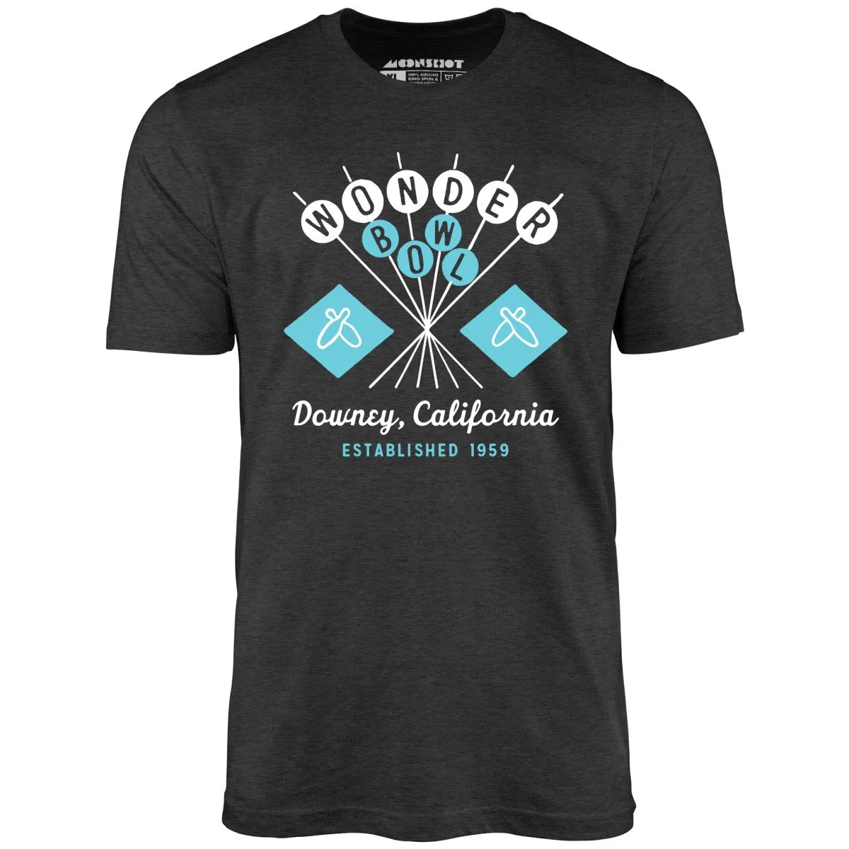 Wonder Bowl - Downey, CA - Vintage Bowling Alley - Unisex T-Shirt