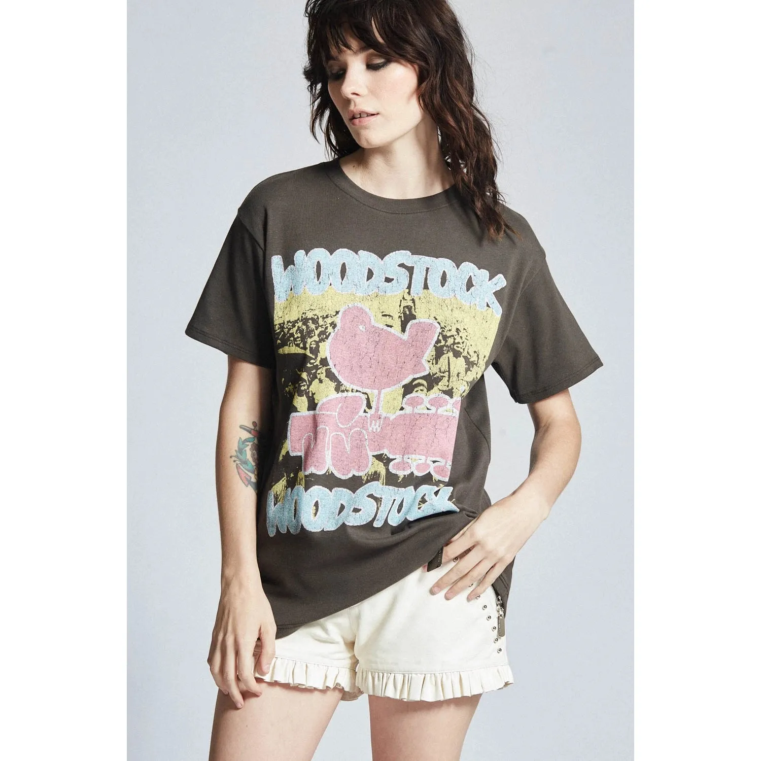 Woodstock Peace T-Shirt - Vintage Black